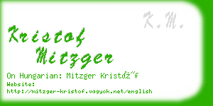 kristof mitzger business card